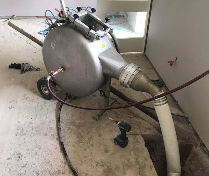 Drain pipe relining in action